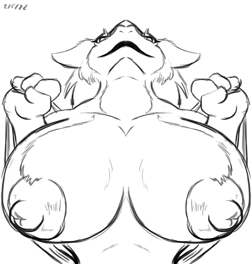 1girls anthro big_breasts big_nipples bigshow breasts female front_view looking_at_viewer nipples rose_(disambiguation) sergal solo