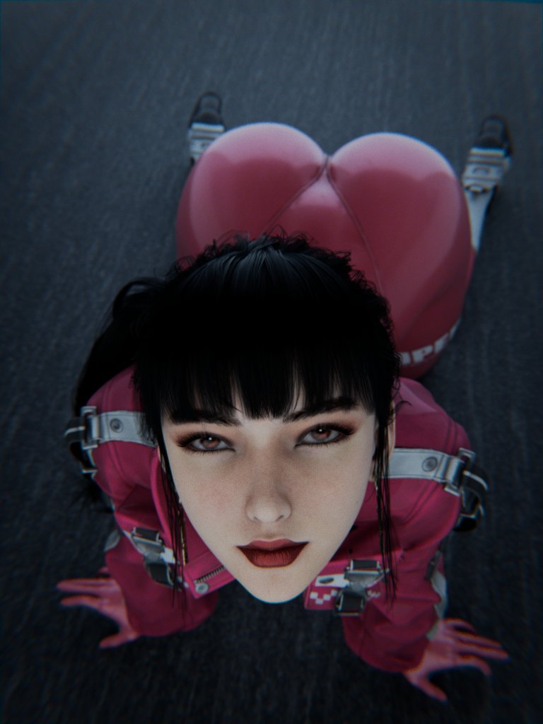 1girls, 2026, 3d, 3d (artwork), alice (nikke) (cosplay), all fours, alluring, alternate version available, asian, asian female, ass, ass cleavage, big ass, big butt, black hair, bodysuit, butt, cleavage, curvaceous, curvaceous body, curvaceous female, curvaceous figure, curvaceous hips, curvy, curvy body, curvy female, curvy figure, curvy hips, enticing, eve (stellar blade), eyelashes, female, hips, hourglass figure, huge ass, huge butt, kiart2055, large ass, large butt, light skin, light-skinned female, long hair, looking at viewer, massive ass, massive butt, ponytail, red lipstick, seducing, seductive, seductive look, seductive pose, shift up, shiny, shiny ass, shiny butt, shiny clothes, skin tight, stellar blade, teasing, teasing viewer, temptation, tempting, tempting viewer, thick ass, thick butt, tight clothes, tight clothing, voluptuous, voluptuous female, wide hips