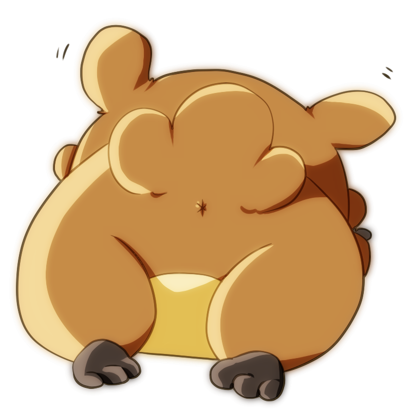 1:1 alpha_channel ambiguous_gender anus ass bidoof feral mimami420 nintendo paws pokemon pokemon_(species) simple_background solo transparent_background video_games