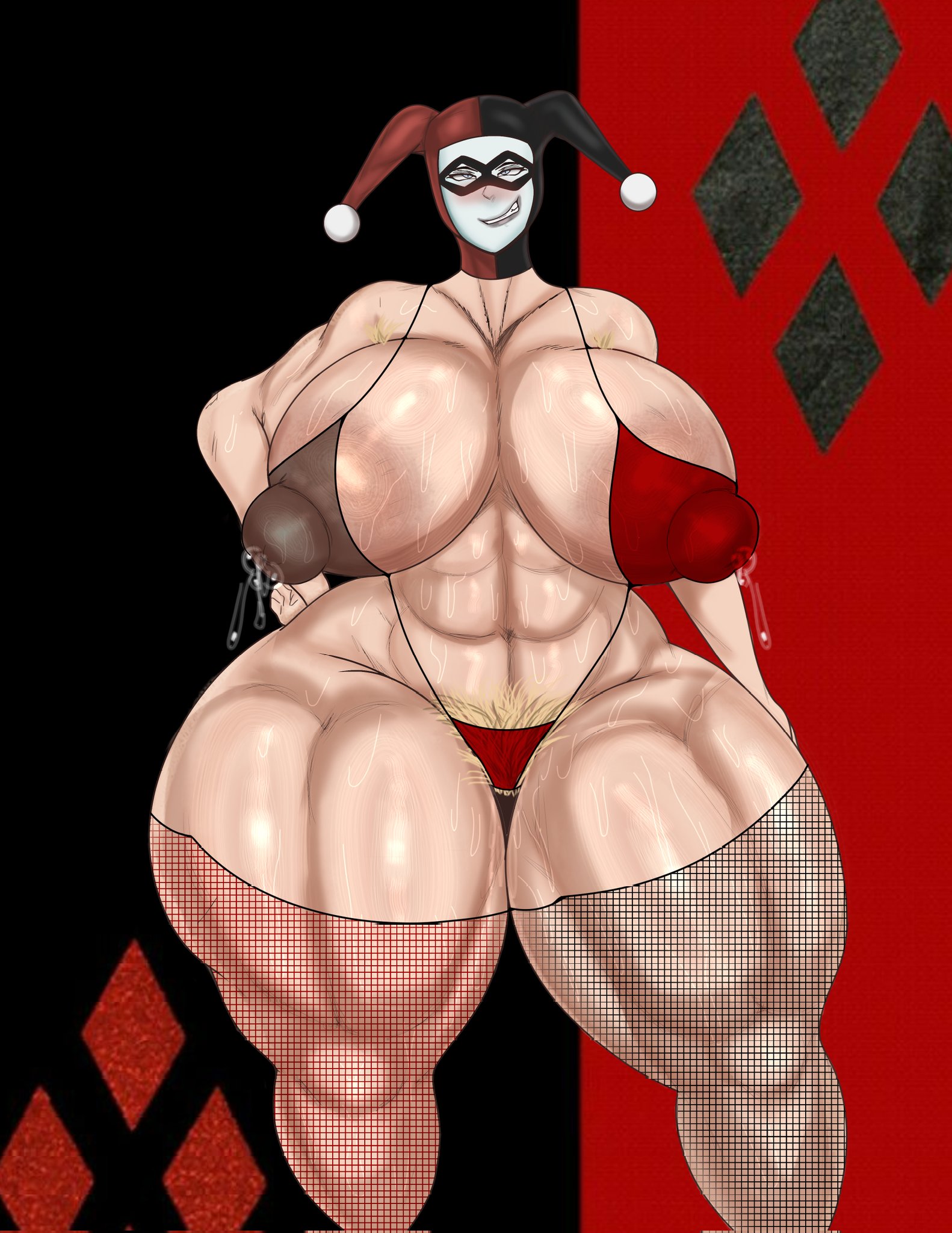 1female, batman (series), cocoreche, dc, dc comics, female, female only, harleen quinzel, harley quinn, harley quinn (classic), solo, solo female, tagme, thick