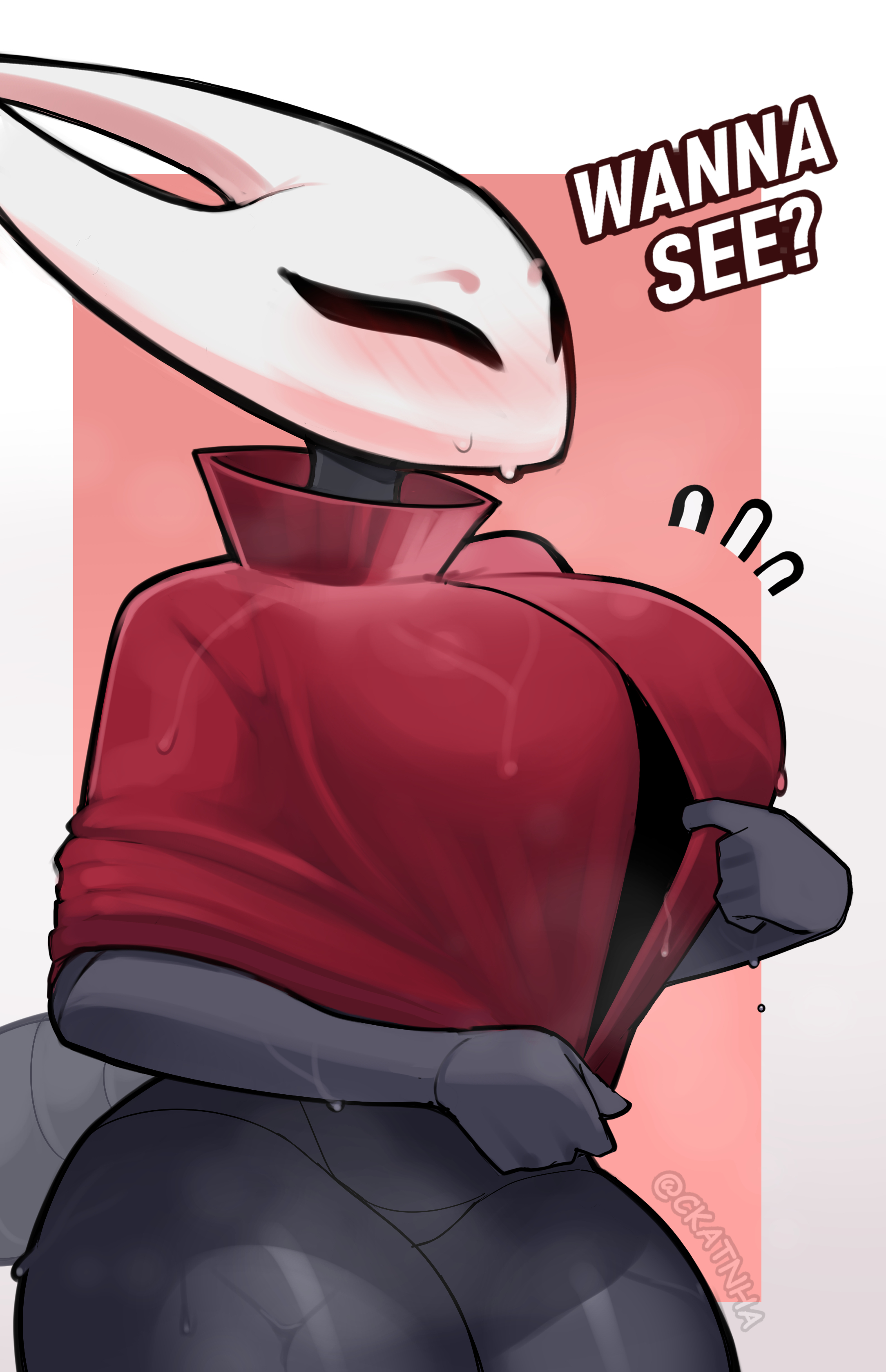 1girls, anthro, ass, big ass, big breasts, big nipples, big thighs, blush, breasts, butt, ckatnha, dialogue, female, gigantic ass, gigantic breasts, gigantic thighs, hollow knight, hornet (hollow knight), huge ass, huge breasts, huge thighs, insect girl, insectoid, insects, looking at viewer, nipples, shiny, shiny skin, sweat, sweatdrop, tagme, text, thick thighs, thighs