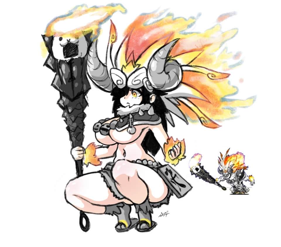 big_breasts breasts elquijote female female_only greater_balrog_cat large_breasts tagme the_battle_cats