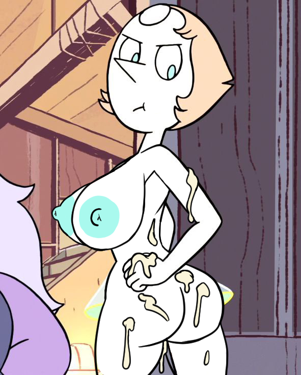 accurate_art_style big_ass big_breasts cum_everywhere cum_in_pussy cum_on_ass edit naked nude nude_female pearl_(steven_universe) pouting rawhell screencap screenshot screenshot_edit steven_universe