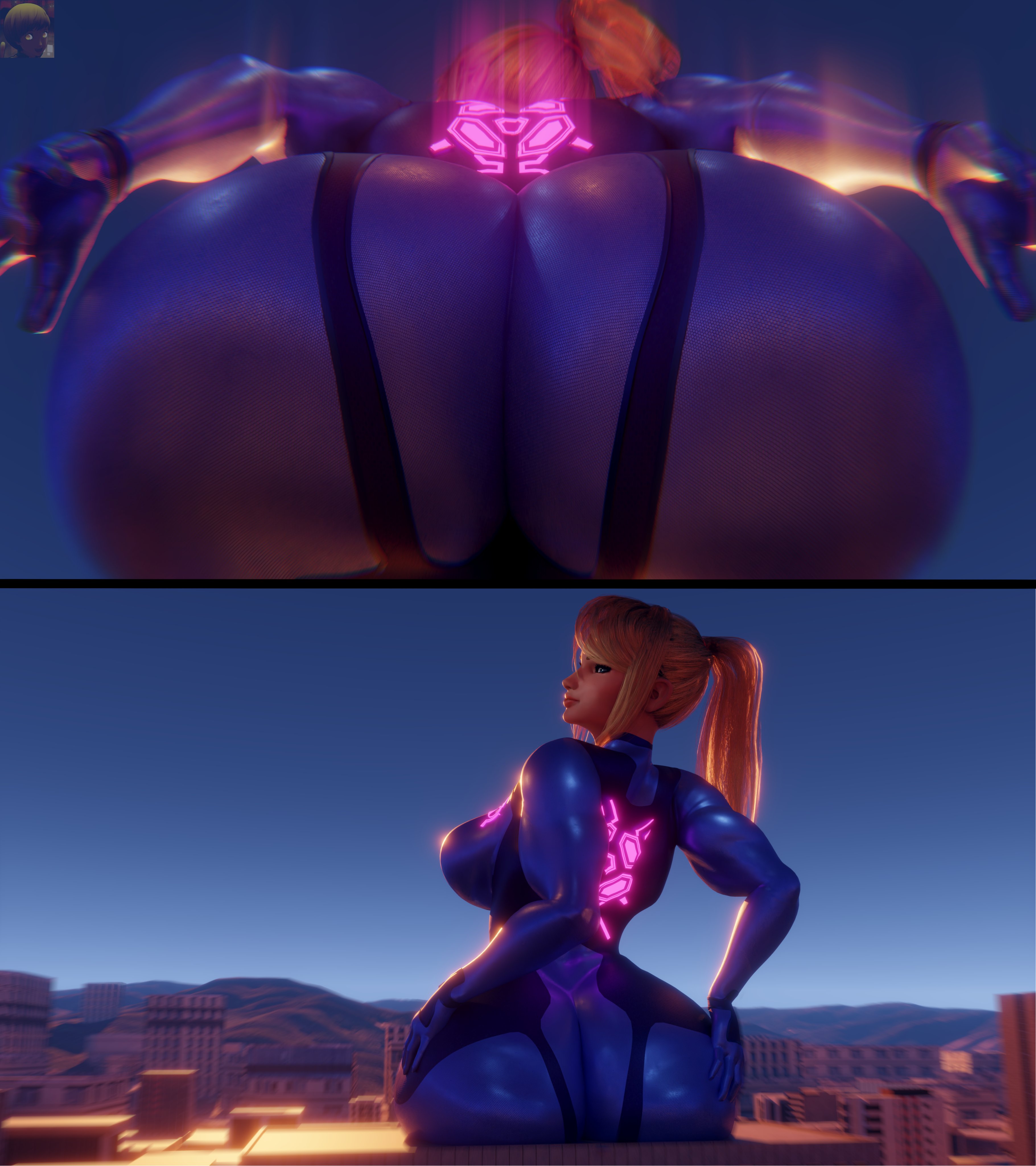 1girls, 3d, 3d (artwork), ass, big ass, big breasts, big butt, blonde female, blonde hair, blonde-haired female, blue eyes, blue-eyed female, breasts, butt crush, buttcrush, clothed, clothed female, female, female focus, female only, foundernuclear, giant female, giant woman, giantess, human, human female, large ass, large boobs, large breasts, large butt, light skin, light-skinned female, metroid, ponytail, ponytail female, pov, samus aran, scrag boy (model), scrag samus, skintight bodysuit, skintight clothing, skintight suit, solo, solo female, solo focus, zero suit samus