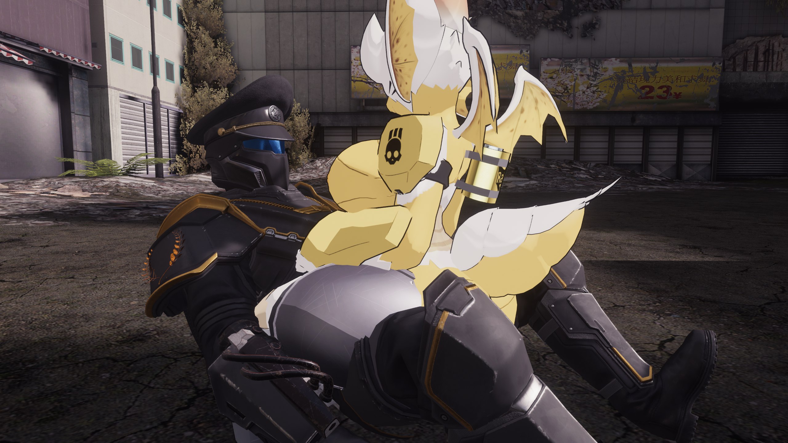 1male1female, female, helldivers, helldivers 2, hunter (helldivers), hunter-chan (arzyparzy), male, nude, penis, sex, sitting on penis, taco primes, terminid, vrchat