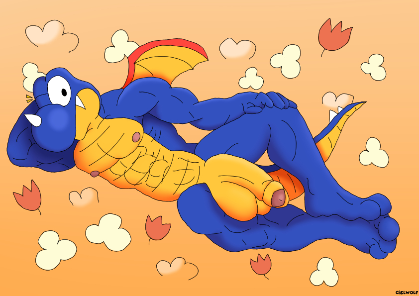 ciel-wolf dragon male_only mario_(series) mario_bros mythological_creature mythological_scalie mythology nintendo rex_(mario) scalie super_mario_world