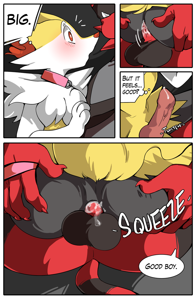 2021 anal anal_sex anthro anthro_on_anthro anthro_penetrated anthro_penetrating anthro_penetrating_anthro balls blush braixen comic dialogue duo english_text gay gay_sex genitals girly hi_res incineroar kingbriarturtle male male/male male_braixen male_only male_penetrated male_penetrating male_penetrating_male nintendo penetration penile penile_penetration penis penis_in_ass pokémon_(species) pokemon pokemon_(species) sex text video_games