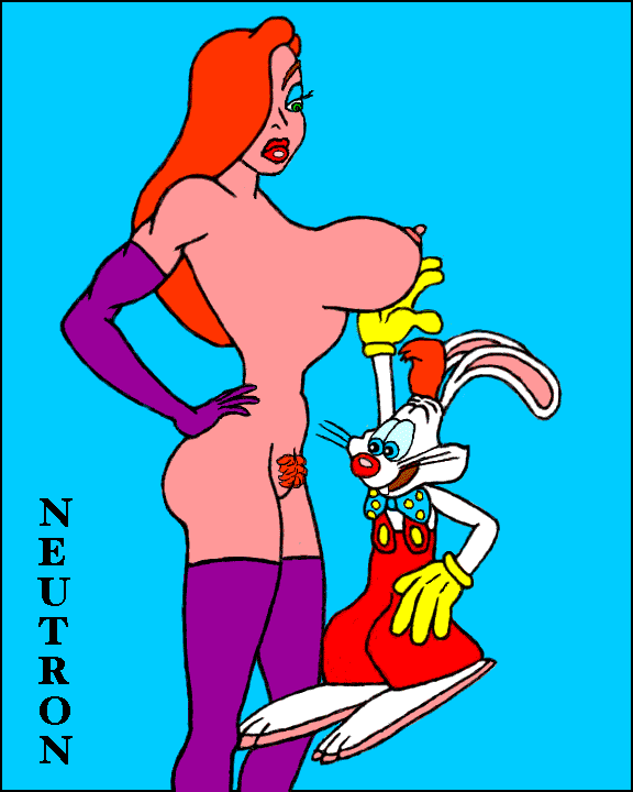 1anthro 1girls canon_couple disney female human jessica_rabbit male married_couple mr._neutron nipples roger_rabbit straight who_framed_roger_rabbit