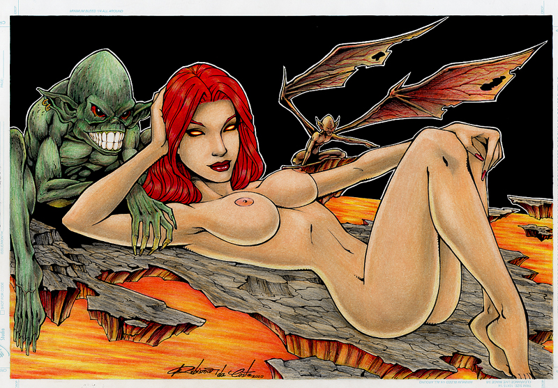 1girls 2020 female goblin goblin_queen_(x-men) human light_skin madelyne_pryor marvel red_hair rubismar_da_costa straight_hair x-men