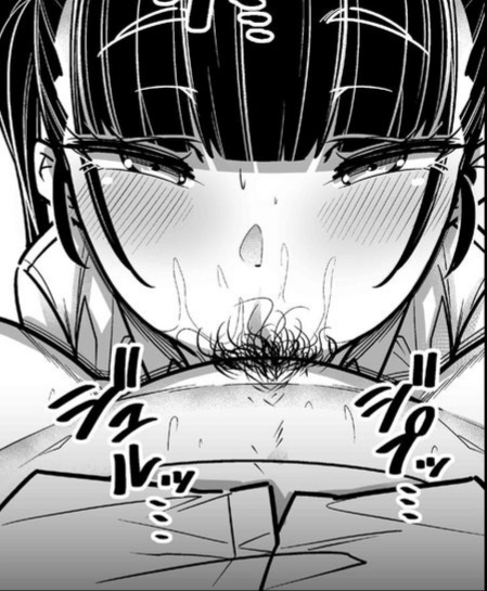 all the way to the base, asian, balls, balls deep, black hair, cock hungry, cock sleeve, deepthroat, deepthroat holder, deepthroat no hands, fellatio, fringe, gensui (auoua), hands-free, looking at viewer, male, no gag reflex, oral, penis, petite, pov, swallowing penis while deepthroat, teenager, tongue, tongue out, twintails
