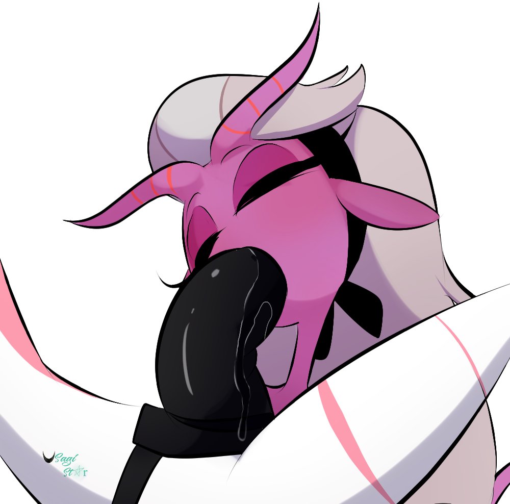 2girls, angel dust (hazbin hotel), female, female angel dust, hazbin hotel, helluva boss, interspecies, male, mayberry (helluva boss), penis, tagme, usagi star