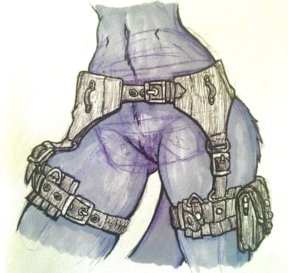 anthro bone canid canine canis claws female fur furry furry_fetish garter_belt garter_straps humanoid mal0 malo mammal marsh_(marshthemalo) pockets scp-1471 scp-1471-a scp_foundation skull skull_head solo traditional_media_(artwork) victordantes wide_hips wolf