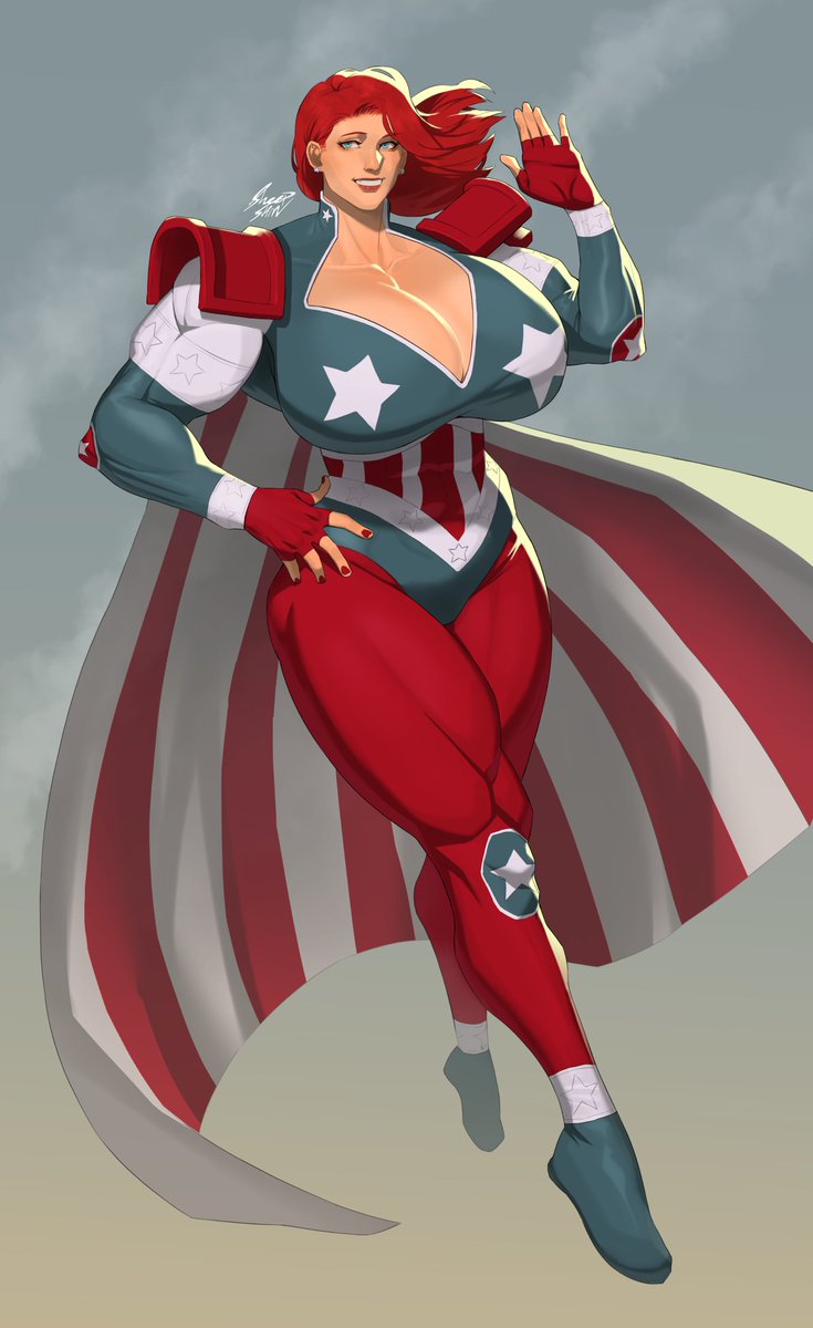 1girls american_dream_(comic) ass big_ass big_breasts breasts bust busty chest curvaceous curvy curvy_figure digital_media_(artwork) female female_focus hero heroine hips hourglass_figure huge_ass huge_breasts human large_ass large_breasts legs light-skinned_female light_skin mature mature_female red_hair sheep_shin slim_waist superhero superheroine the_american_dream thick thick_hips thick_legs thick_thighs thighs voluptuous waist wide_hips