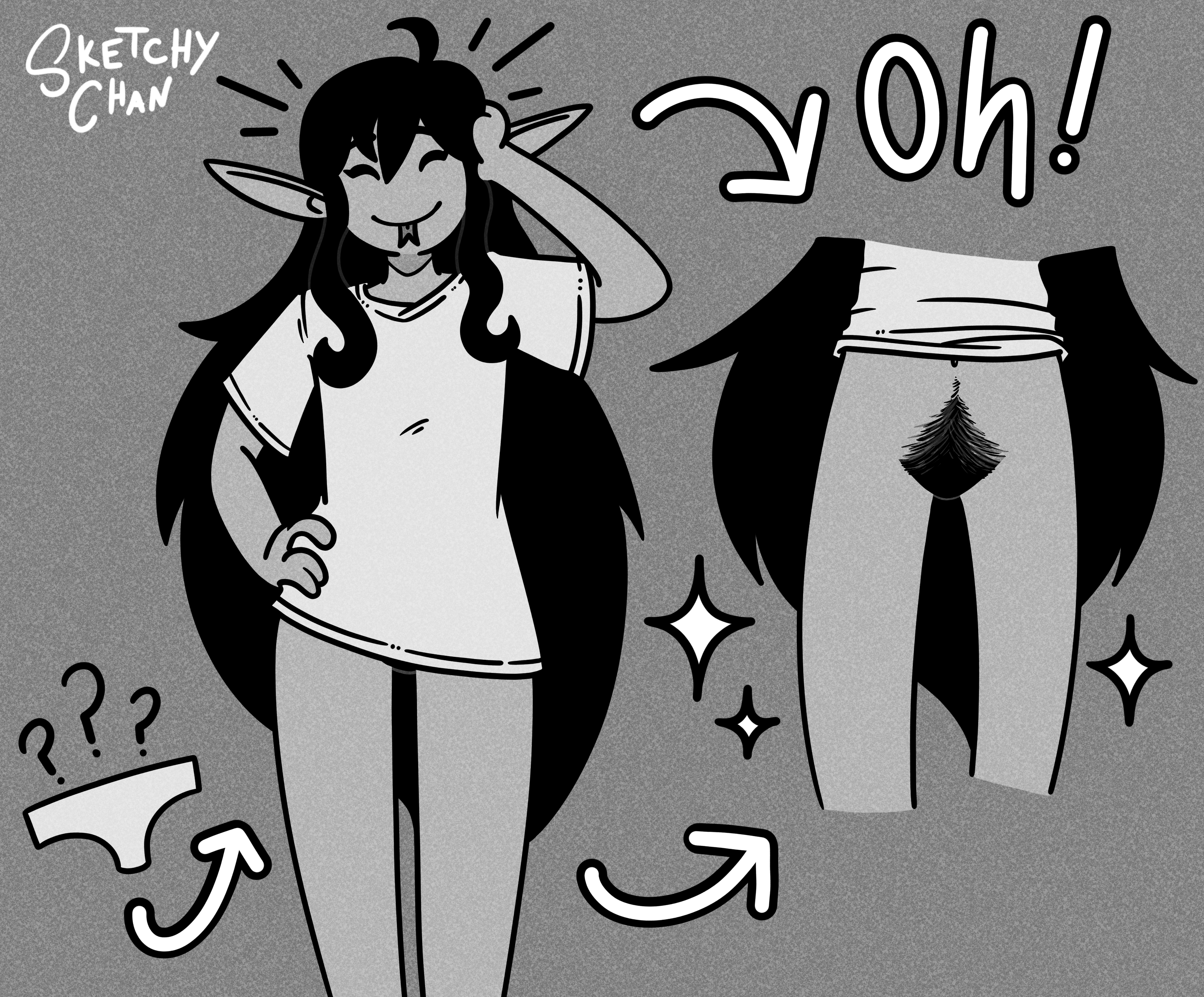 adventure time, adventure time: fionna & cake, bush, bushy pubes, female, hair, hairy pussy, half naked, marceline, marceline abadeer, marceline the vampire queen, pussy, sketchventures, tshirt