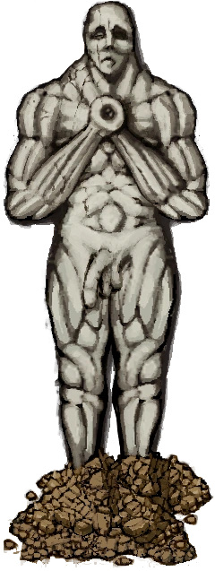 1boy alll-mer ascended_god_(fear_and_hunger) asleep body_deformation closed_eyes fear_and_hunger game_sprite god hands_on_chest lying male male_only muscular muscular_male naked naked_male nude nude_male pale_skin penis transparent_background