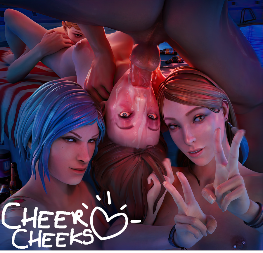 3d ass big_ass big_balls big_butt big_penis blowing_kiss blowjob blowjob_face blue_eyes blue_hair cheer_cheeks(artist) chloe_price cum cum_in_mouth cum_on_face cumfall female fluid fluids full_color gangbang gangrape holding_penis life_is_strange lips_on_penis male/female max_caulfield naughty_face oral partial_male rachel_amber red_eyes red_light sex spitroast thick_penis thick_thighs victoria_chase