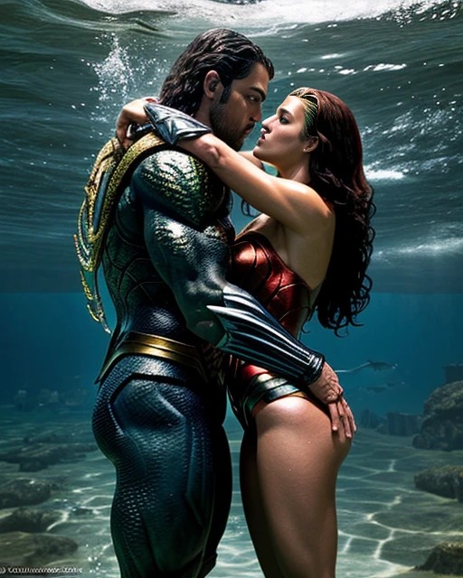 1boy1girl ai_failure ai_generated ai_hands aquaman aquaman_(series) arthur_curry ass ass_grab big_ass big_breasts dc dc_comics light-skinned_female light_skin male/female nude_female superhero superheroine voluptuous voluptuous_female wide_hips wonder_woman wonder_woman_(series)