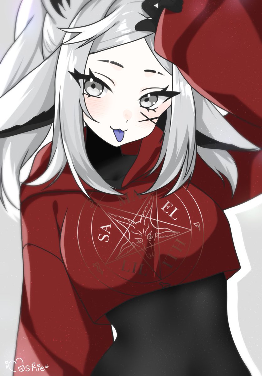 dya_rikku_(vtuber) face_markings female fox_ears moshiedraws skin_tight virtual_youtuber vyugen white_hair