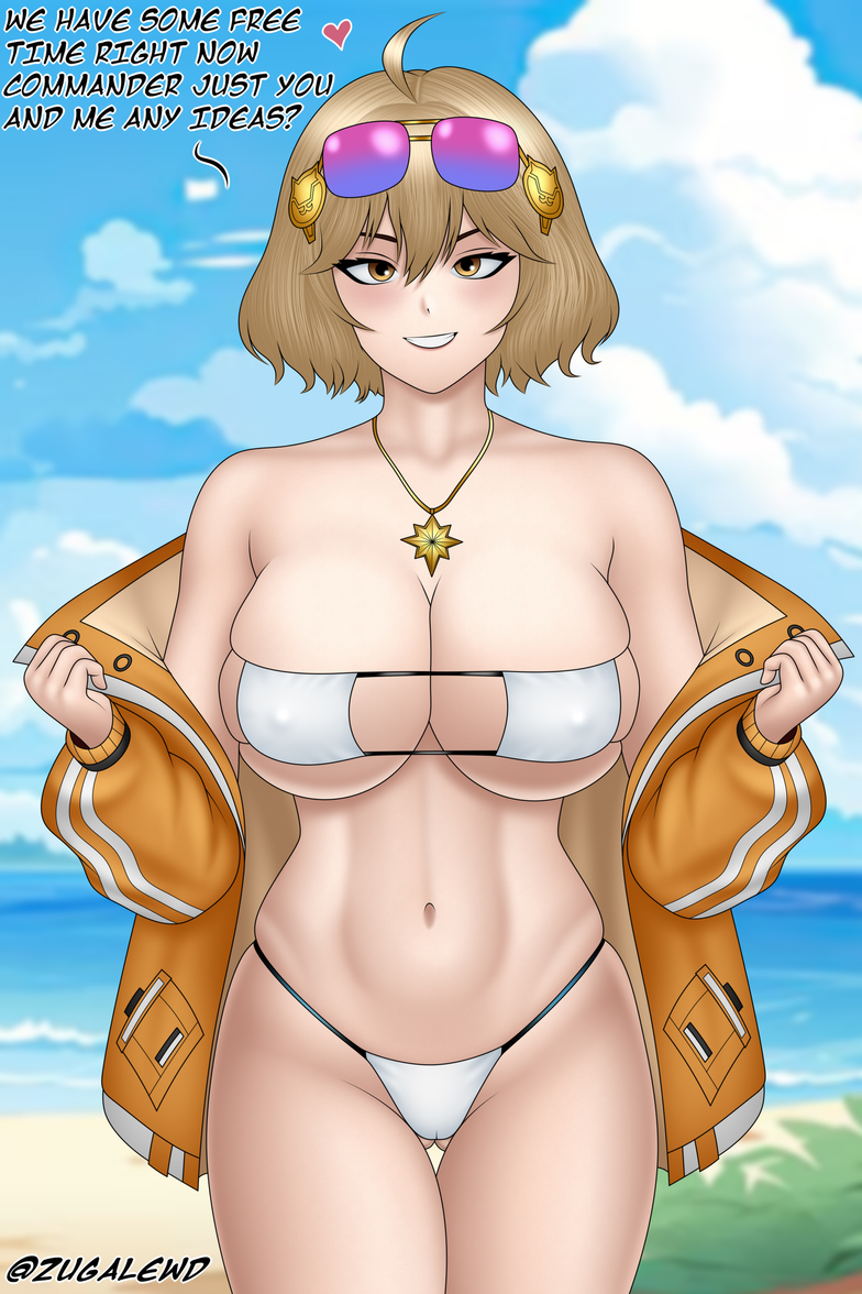 anis anis_nikke big_breasts bikini breasts eyewear_on_head fanart female goddess_of_victory:_nikke nikke summer sunglasses thong zugalewd