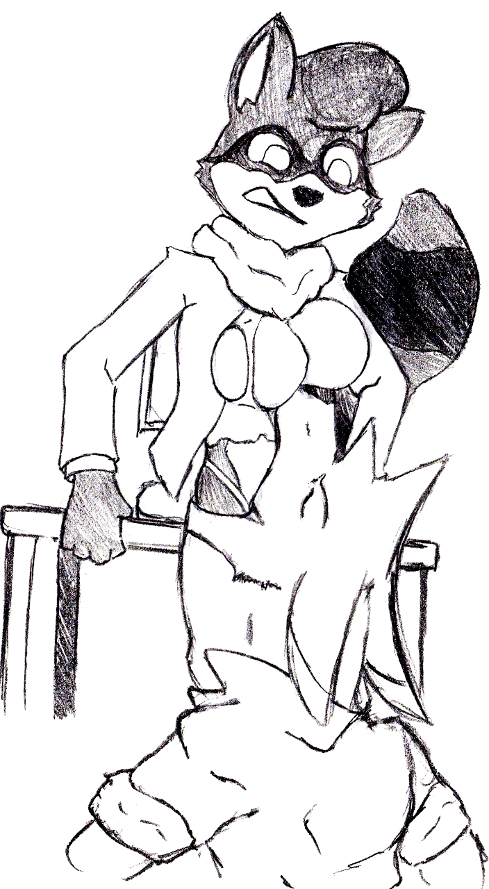 anthro canid canine canis chaoshetra clothing coyote duo female female_prey hi_res male male/female male_pred mammal oral_vore procyonid raccoon scarf shirt thong topwear torn_clothing torn_shirt torn_topwear underwear vore