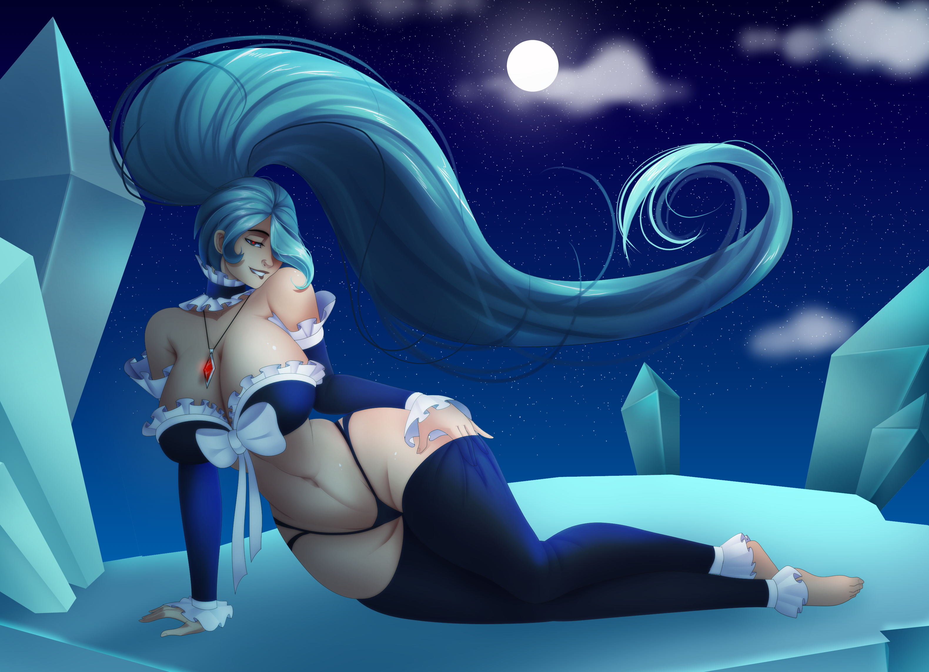 Rule 34 Dev - 1boy ahoge ai_generated badge bag balls bangs belt  black_choker black_gloves black_legwear black_shirt black_thighhighs  blue_eyes blush braid breasts brown_bag choker clothing cum ejaculation  english_language english_text erection eyewear ...