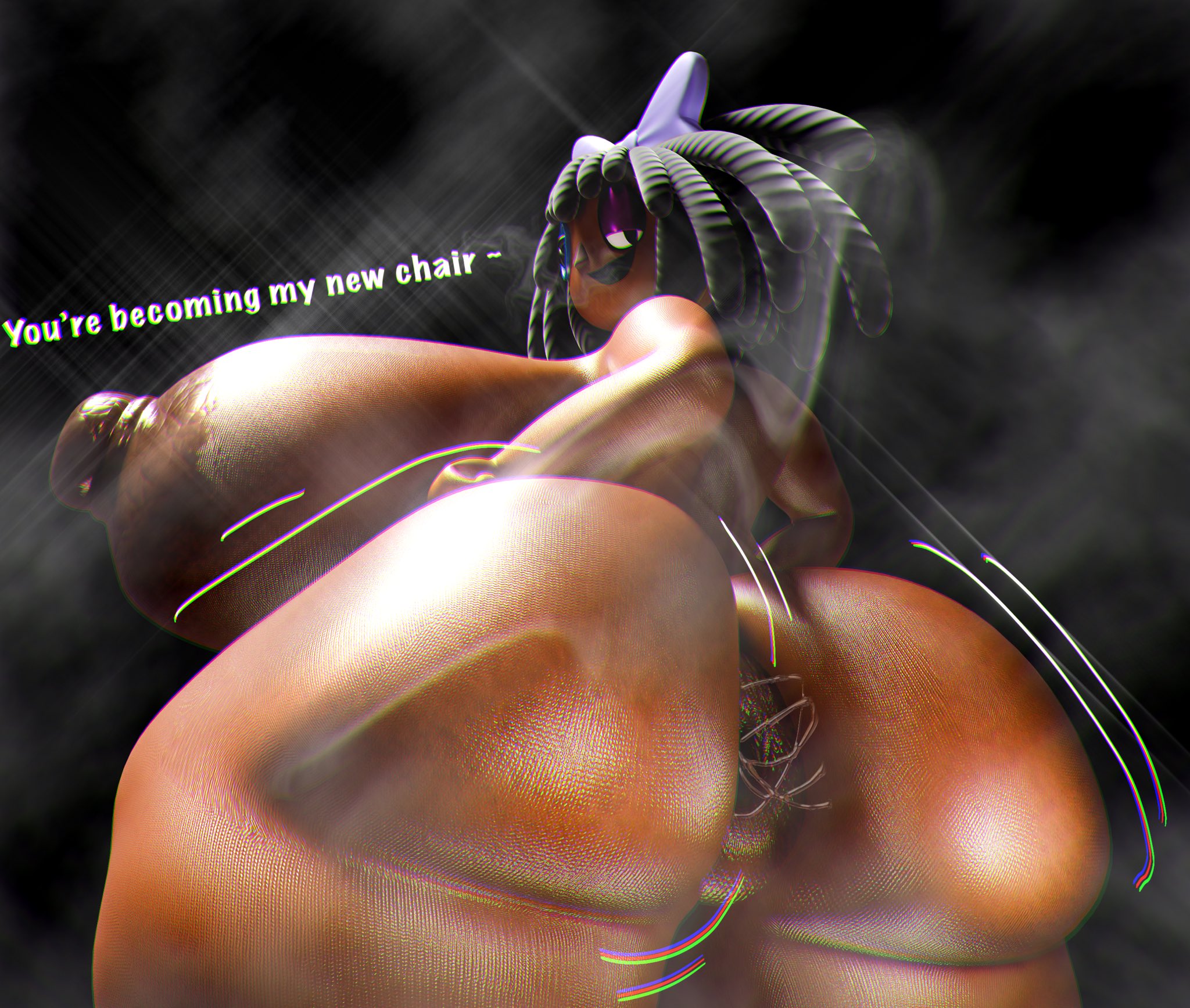 1girls, 3d, alternate skin color, blackgatha (tadc), blender, breasts, busty, chubby, coolbeanoishere, doll, female, female only, glitch productions, huge areolae, huge breasts, huge nipples, hyper, large breasts, looking at viewer, nipples, pussy, race swap, ragatha (coolbeanoishere), ragatha (the amazing digital circus), red hair, solo, tagme, the amazing digital circus