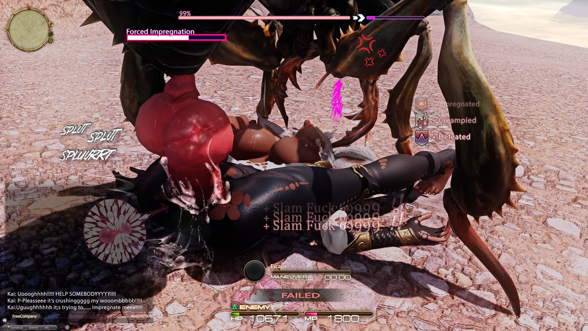 anger symbol, anonorenk, bug, clothed rape, clothed sex, cum, cum in pussy, cum inside, dark-skinned female, defeat sex, defeated, defeated heroine, feral dominating human, feral on female, final fantasy, final fantasy xiv, forced impregnation, fucked into submission, fucked senseless, fucked silly, gameplay mechanics, gpose (ffxiv), gpose(ffxiv), impregnating rape, impregnation, insectophilia, interspecies, interspecies impregnation, leggings, mating press, monster, monster on female, rape, raped by enemy, raped by monster, raped female, rough sex, status effect, tagme, torn clothes, vaginal penetration, viera, warrior of light (ff14)