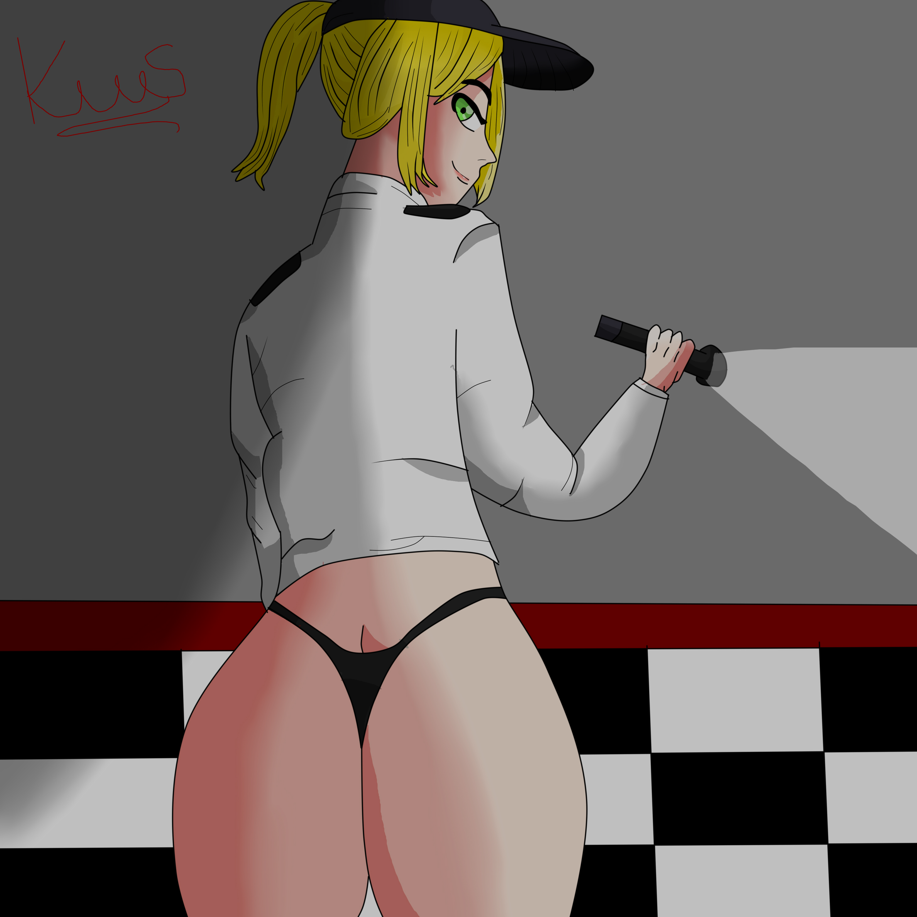 ass, big ass, five nights at freddy's, five nights at freddy's: security breach, green eyes, kennysparda (artist), solo, tagme, vanessa (fnaf)