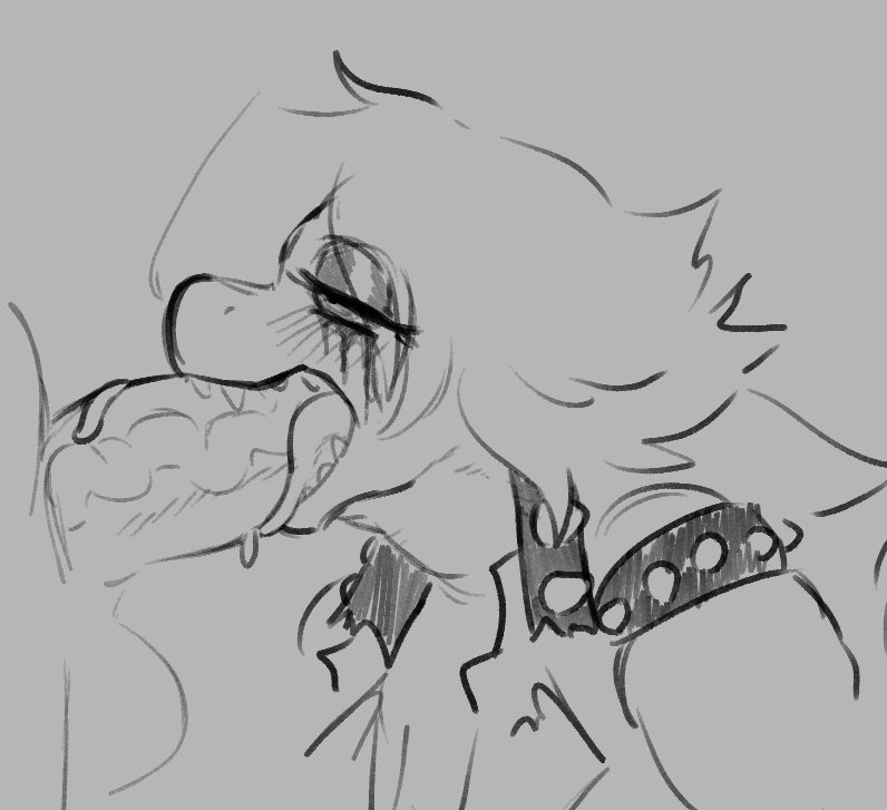 2026, anthro, athletic female, balls, big balls, big penis, blowjob, blush, blush lines, clothed, clothing, commission, deltarune, digital media (artwork), dinosaur, doodle, duo, eyelashes, eyeshadow, eyewear, fellatio, female, greyscale, hair, hi res, human, human on anthro, human penetrating, kris (deltarune), licking, licking penis, light-skinned male, line art, lizard, long hair, male, male/female, mask, monochrome, no color, partially clothed, penis, penis in mouth, reptile, running mascara, scalie, sharp teeth, susie (deltarune), tommiowo, tongue, tongue out, undertale (series), veiny penis