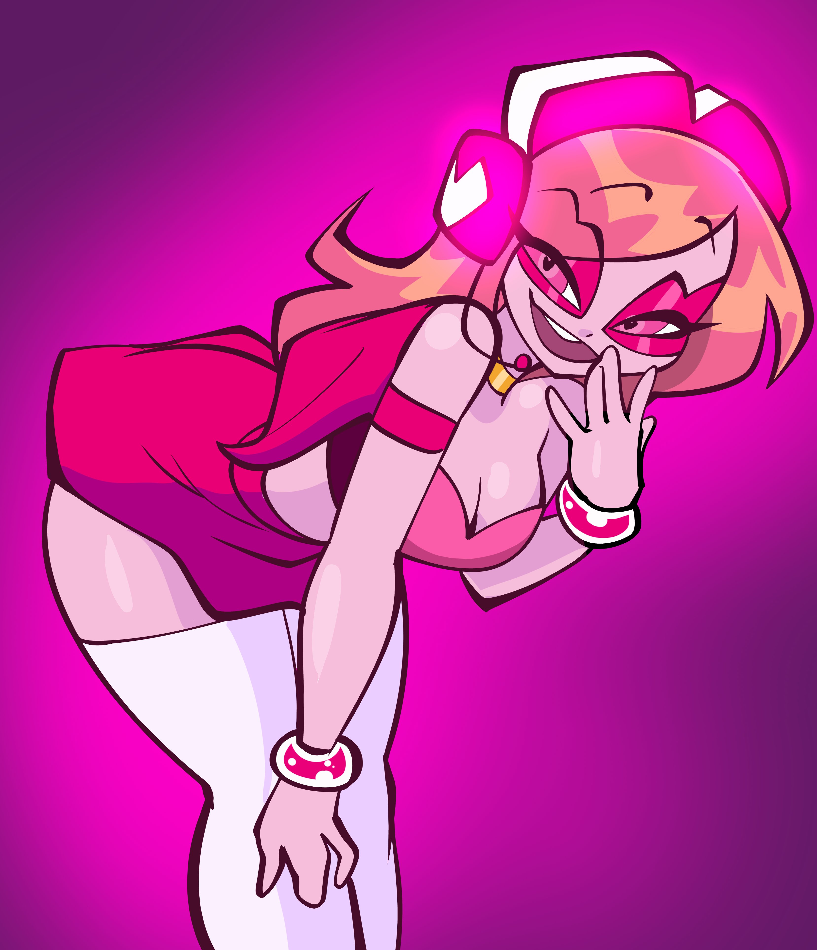 1girls, breasts, female, female only, jek korpen, miss heed (villainous), tagme, thighhighs, thighs, villainous