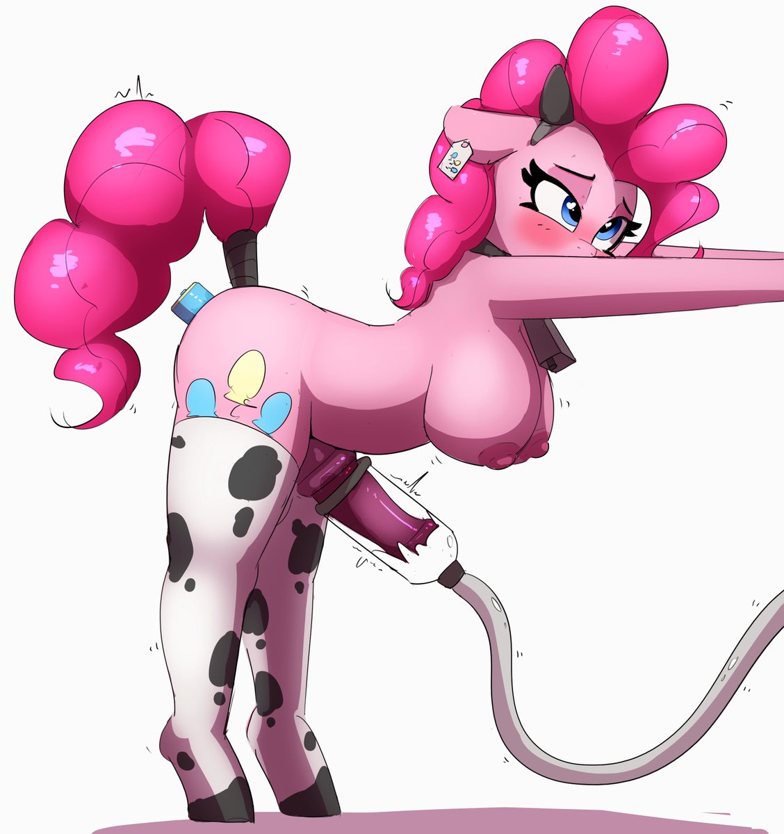 <3_eyes anal anal_sex animal_genitalia animal_penis animal_print anthro arched_back ass bell bell_collar bent_over big_breasts big_penis blush bodily_fluids breasts clothing collar cow_print cowbell cum cum_in_milking_machine cutie_mark ear_tag earth_pony ejaculation equid equine equine_penis erection fake_horns friendship_is_magic futanari genital_fluids genitals gynomorph hasbro heart herm hi_res horse intersex legwear machine mammal medial_ring milking_machine my_little_pony nipples nude pabbley penetration penile penis penis_milking penis_milking_machine pinkie_pie_(mlp) pony raised_tail sex_toy sex_toy_in_ass sex_toy_insertion simple_background solo stockings straight_hair tail_wraps thigh_highs unguligrade_anthro vibrator vibrator_in_ass white_background wingding_eyes wraps