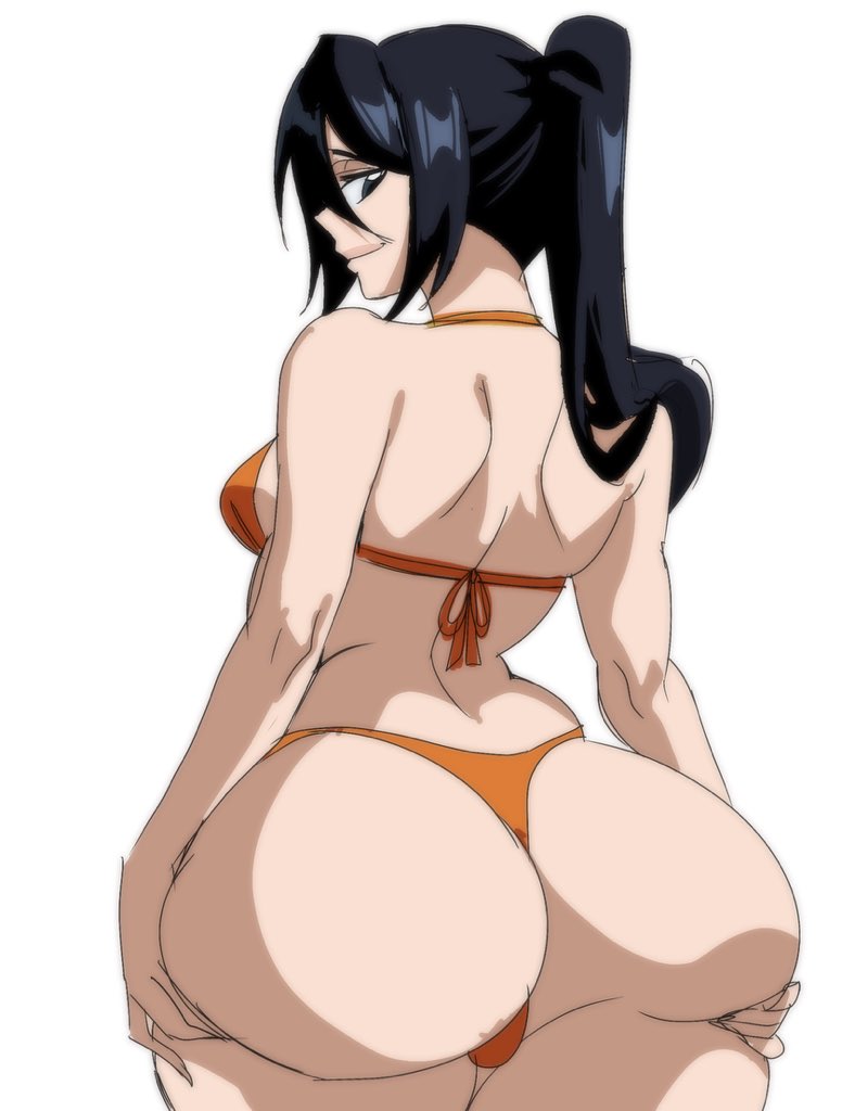 1girls, ass, ass bigger than head, ass focus, ass up, big ass, bikini, bikini bottom, bikini top, bleach, bleach: the thousand-year blood war, bottom heavy, breasts, bubble ass, bubble butt, fat ass, female, female only, fleshpie669, huge ass, huge butt, kuchiki rukia, light-skinned female, presenting, presenting ass, presenting butt, sideboob, solo, thick ass, thick legs, thick thighs, thunder thighs, thunderthighs, wide hips