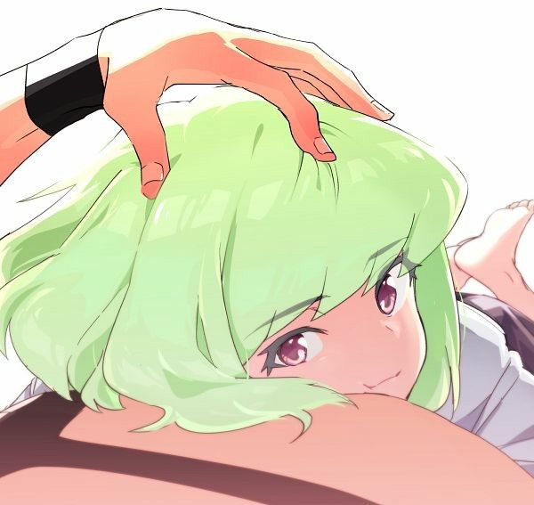 2boys, after sex, androgynous, clothed, clothing, femboy, galo thymos, gay, hand on head, lio fotia, male, pov, promare, twink, yaoi