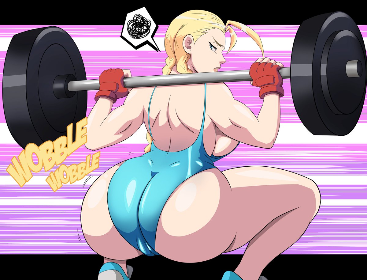 1girls, 2025, alternate version available, ass, athletic, athletic female, bangs, big ass, big breasts, blonde female, blonde hair, blonde hair female, blonde-haired female, bodysuit, boots, braid, braided hair, braided twintails, breasts, cammy white, capcom, clothed, clothed female, clothing, dumbbell, english, english text, female, female focus, female only, fingerless gloves, fully clothed, fully clothed female, gloves, grimphantom, lifting, lifting weights, light skin, light-skinned female, muscles, muscular, muscular female, onomatopoeia, rear view, solo, solo female, solo focus, street fighter, text, thick thighs, thighs, twintails, working out, workout, workout clothes, workout clothing