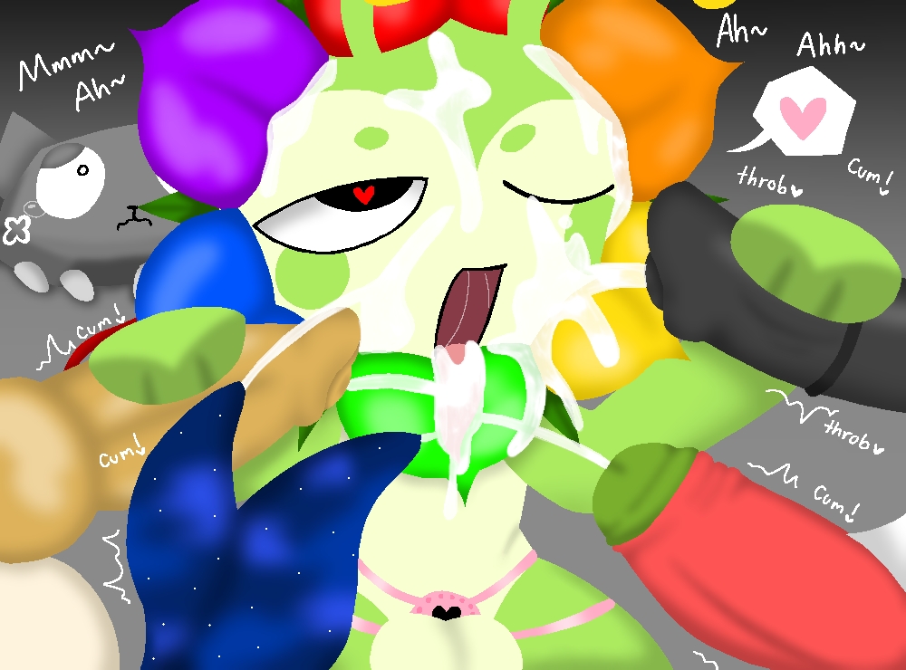:(, 1animal, 2025, 2futas, 4boys, ahe gao, ahegao face, antennae, antennae (anatomy), apron, astro (dandy's world), background, background character, balls, biped, bipedal feral, black penis, blue penis, canine, chastity cage, crying, cum, cum in mouth, cum on face, cum on tongue, cumming, cumming in mouth, cumming together, cumshot, dandy (dandy's world), dandy's world, dandys world, dickgirl, digital drawing (artwork), digital media (artwork), diphallia, diphallism, english, english text, enjoying, enjoyment, fellatio, feral, flower, futa masturbation, gangbang, grey background, hand on penis, heart-shaped pupils, horsecock, humanoid genitalia, humanoid penis, kneeling oral position, knot, knotted penis, leash, long penis, masturbating during fellatio, masturbation, mouth full of cum, offscreen, offscreen futa, offscreen male, onomatopoeia, oral, oral masturbation, oral sex, pebble (dandy's world), penis, pet, petals, pinap juice, red penis, roblox, roblox game, robot, robot anthro, robot futa, robot humanoid, robot penis, robotic penis, rock, sad, saliva string, self upload, shelly (dandy's world), small balls, splurt, sprout (dandy's world), stroking penis, submissive, submissive male, tear, tearing up, thorns, throbbing, throbbing penis, vee (dandy's world), watching, watching from afar, watching masturbation
