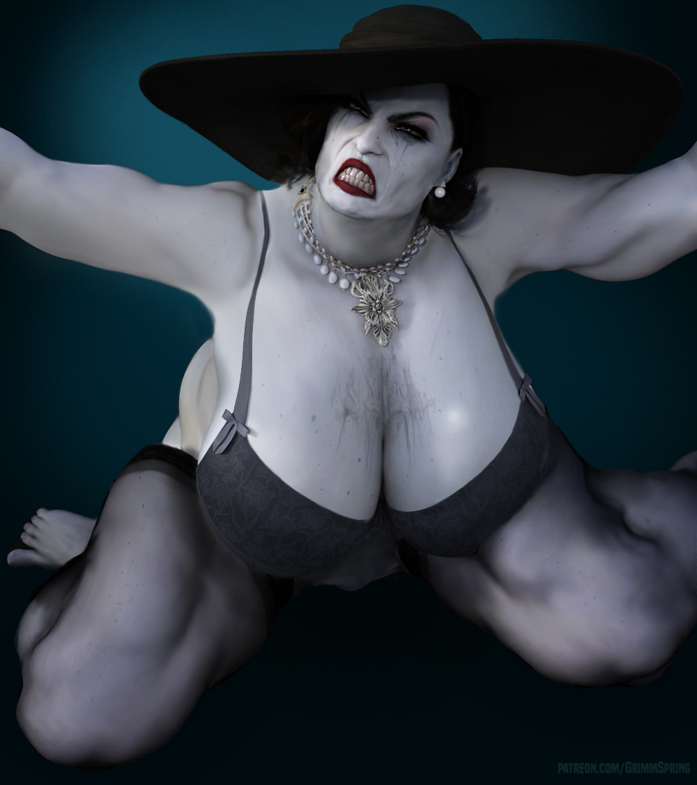 1girls, 3d, alcina dimitrescu, biohazard, capcom, female, female only, grimmspring, resident evil, resident evil 8: village, solo