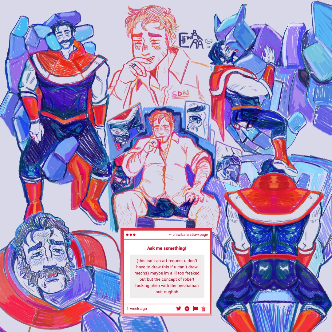 anal, anal sex, bara, beard, chiwibara, daddy, dilf, dispatch (game), gay, male, male only, muscular, muscular male, phenomaman, robert robertson, robot, size difference