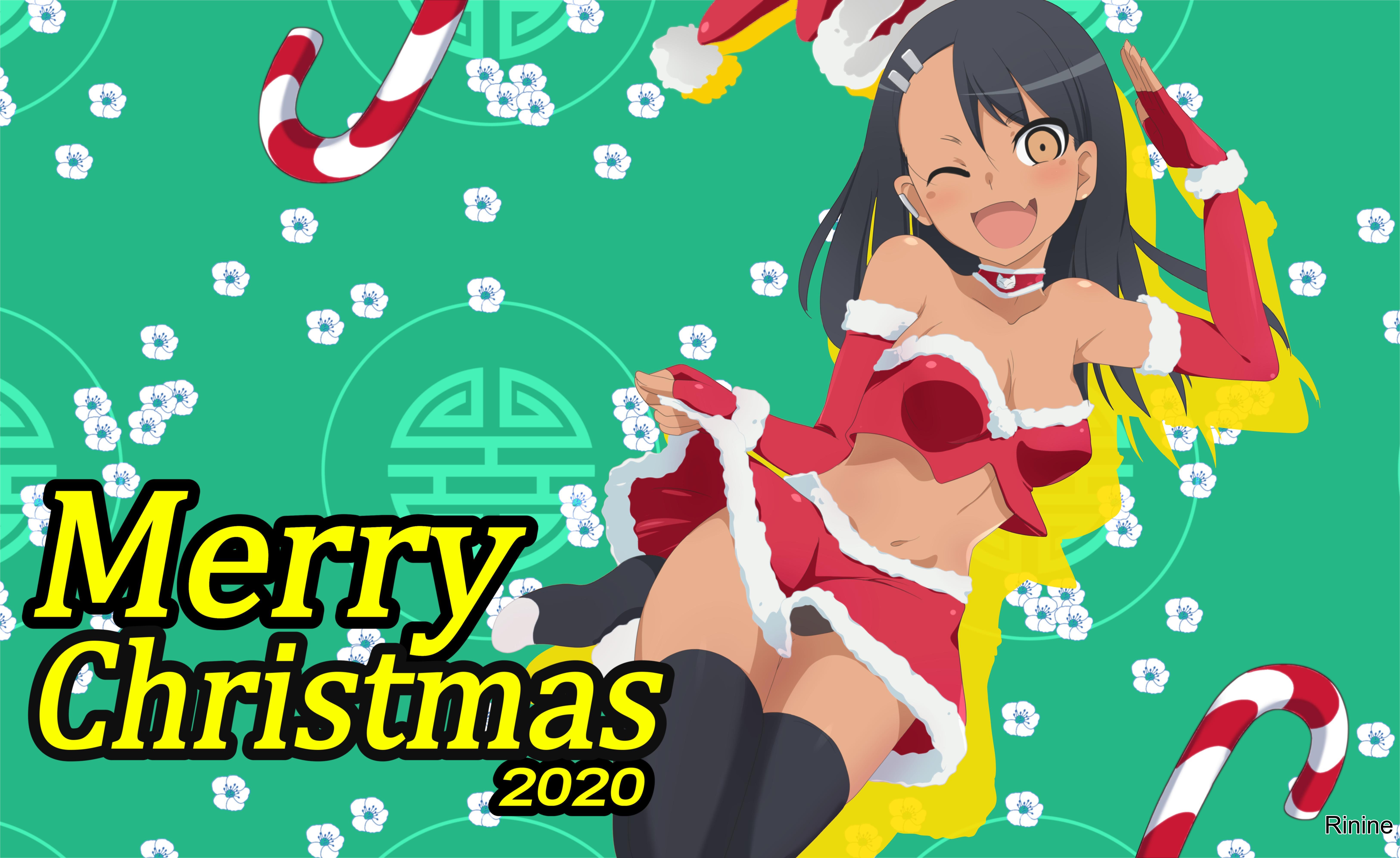 1girls, alternate version at source, alternate version available, arm up, average breasts, bare armpits, bare belly, bare chest, bare midriff, bare navel, bare shoulders, bare skin, bare thighs, black hair, black legwear, black stockings, black thigh highs, black thighhighs, black-haired female, breasts, brown eyes, brown-eyed female, christmas, christmas bikini, christmas clothes, christmas clothing, christmas costume, christmas gloves, christmas hat, christmas headwear, christmas outfit, curvaceous, curvaceous body, curvaceous female, curvaceous figure, curvaceous hips, curvaceous teen, curvy, curvy body, curvy female, curvy figure, curvy hips, curvy teen, ear piercing, ear piercings, elbow gloves, english, english text, exposed armpits, exposed belly, exposed chest, exposed midriff, exposed navel, exposed shoulders, exposed skin, exposed thighs, eye closed, female, female only, fingerless gloves, gloves, hand up, hayase nagatoro, head tilt, high school student, hourglass figure, lean figure, legwear, long gloves, medium breasts, more at source, narrow waist, one eye closed, one eye open, open mouth, open mouth smile, parted lips, petite, petite body, petite breasts, petite female, petite girl, petite tits, pierced ear, pierced ears, please don't bully me, nagatoro, red elbow gloves, red fingerless gloves, red gloves, red long gloves, red skirt, rinine, school girl, skirt, slender body, slender waist, slim waist, stockings, tan, teen girl, teenage girl, teenage tits, teenager, text, thigh highs, thighhighs, tilted head, tongue, wide hips, wink, winking, winking at viewer, winking eye, young female, young woman