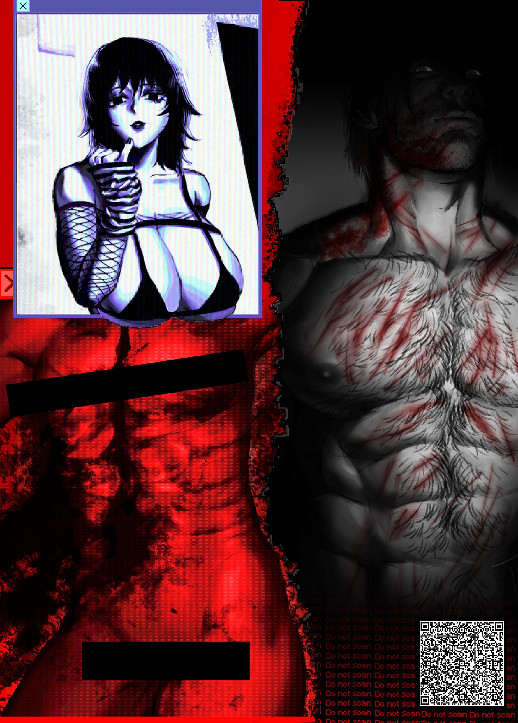 anya (mouthwashing), big breasts, breasts, female, hairy, horror, huge breasts, jimmy (mouthwashing), male, male/female, meorichitmech, mouthwashing, vile exhumed