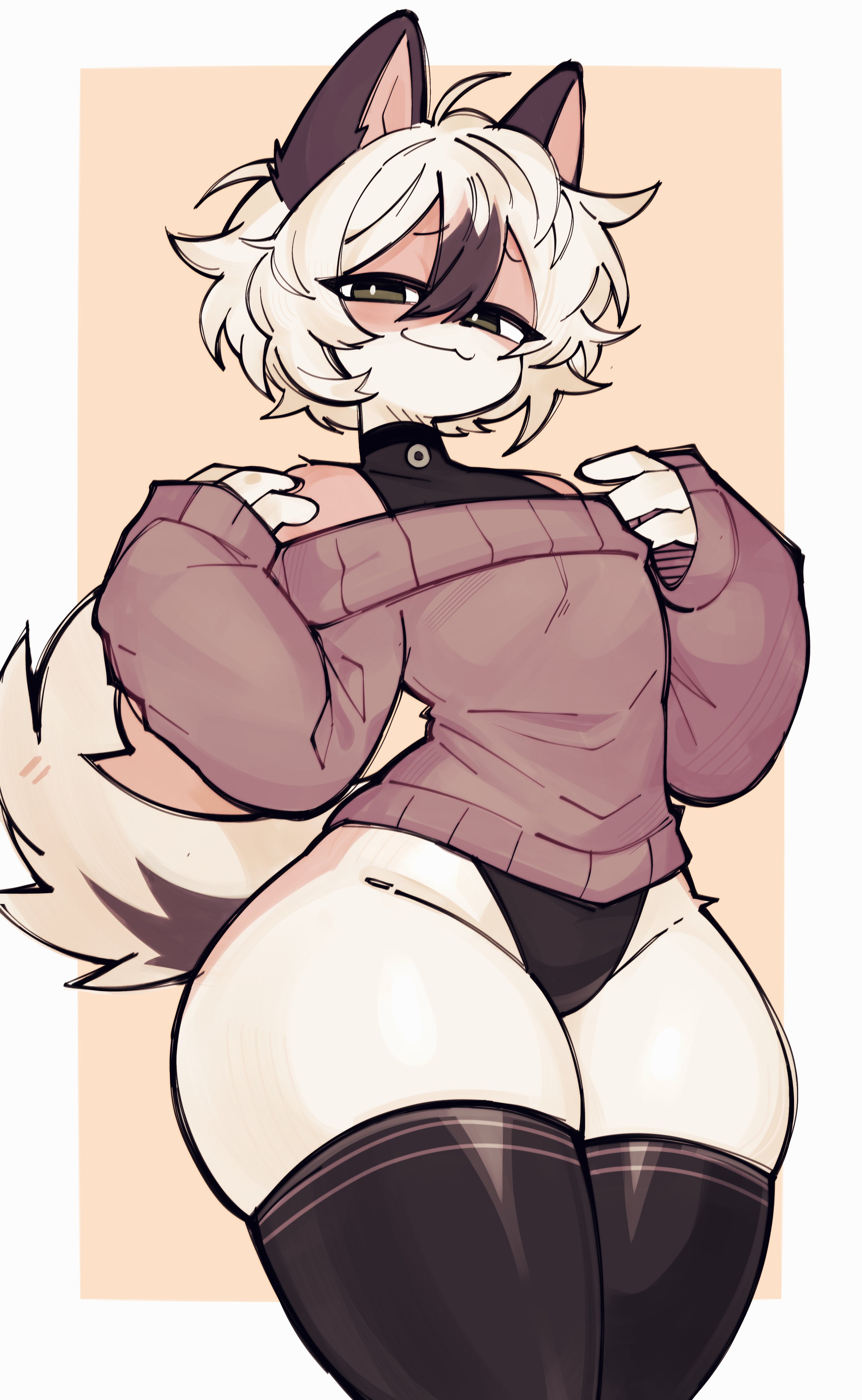 ai generated, anthro, chantiyi, female, female anthro, female focus, female only, flat chest, oc, slim, slim female, tagme