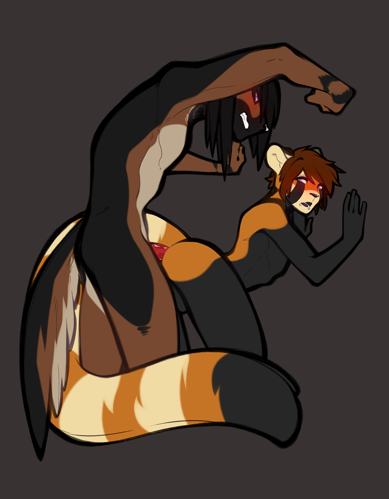 2021 ailurid anthro anthro_on_anthro blush brown_hair duo furry male mammal ni70 open_mouth red_panda sex teeth tongue yaoi