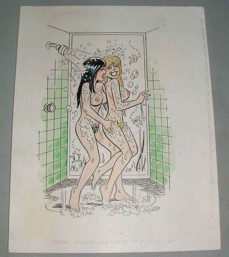 archie_comics ass bath betty_and_veronica betty_cooper breasts dan_decarlo female multiple_girls photo_(medium) pussy veronica_lodge yuri