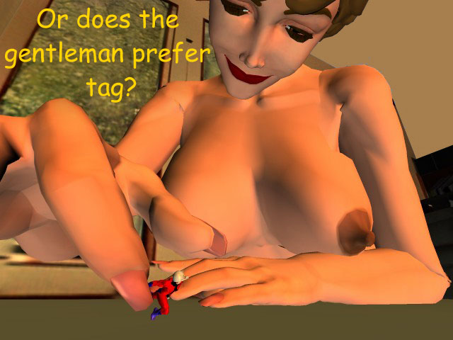 1boy 1girls 3d 3d_(artwork) ant-man avengers big_breasts breasts comic dialogue female hank_pym janet_van_dyne looking_down male marvel marvel_comics miniboy nipples nude nude_female size_difference straight_hair unknown_artist