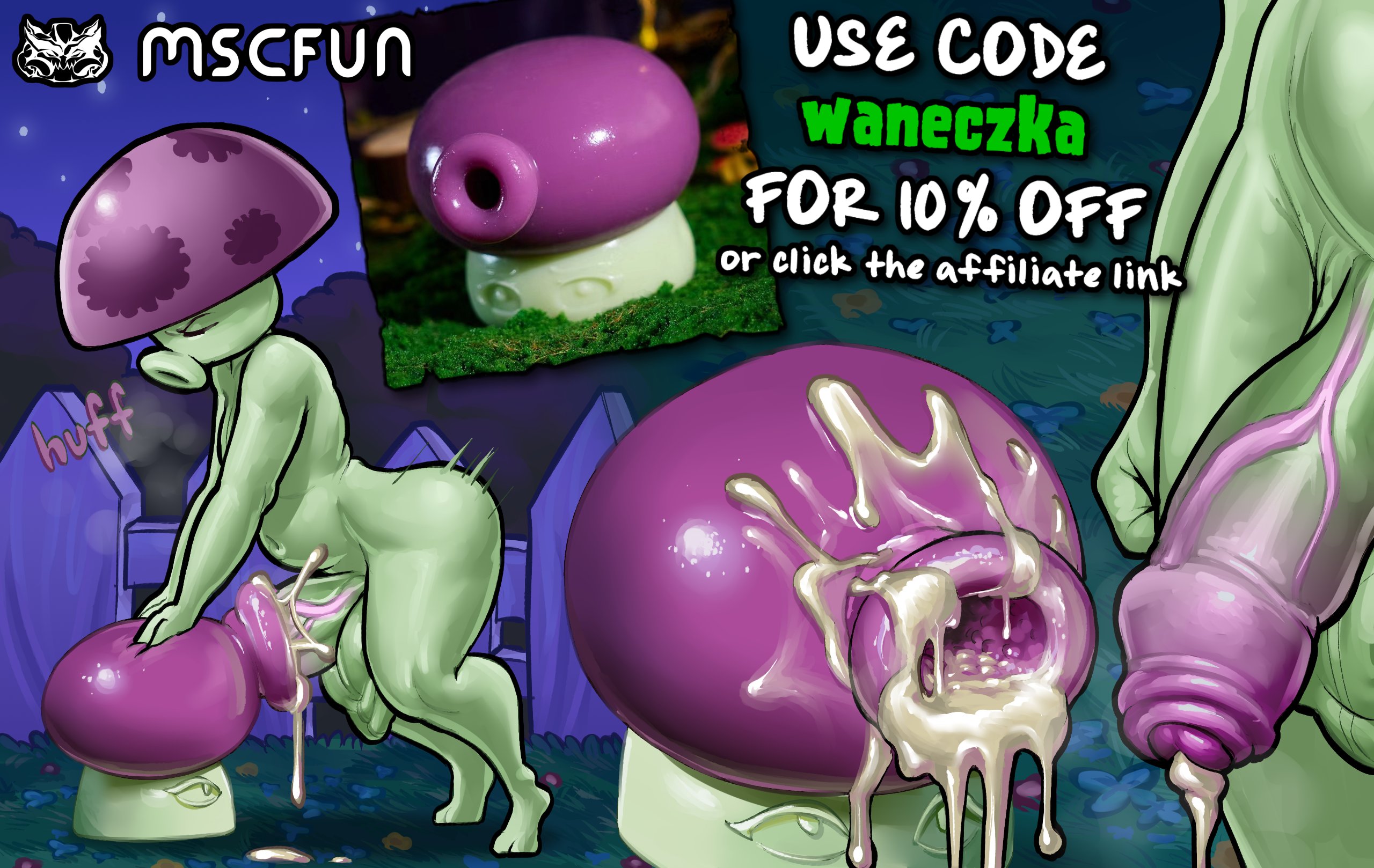 advertisement, anthro, anthro character, cum, electronic arts, femboy, flora fauna, fume-shroom (pvz), male, night, outdoors, penis, plant, plant humanoid, plantie, plants vs zombies, popcap, popcap games, puff-shroom (pvz), pvz, sex toy, used, video game, video game character, waneczka228