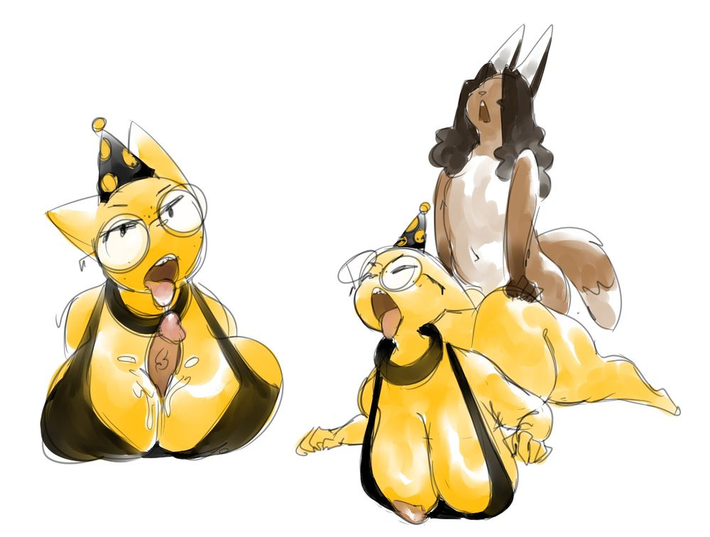 1boy1girl 2025 2d 2d_(artwork) ambiguous_penetration anthro anthro_on_anthro anthro_only areola_slip areolae_slip bananashrimp_(xarop77) big_ass big_breasts big_butt blulesnsfw bodily_fluids boobjob bottomless bottomless_female breasts cat_ears cat_girl cat_humanoid cat_tail catgirl collar color colored cum digital_media_(artwork) duo duo_focus eyes_closed feline female female_focus female_penetrated femboy femboy_on_female feminine_male from_behind from_behind_position furry furry_only glasses huge_breasts large_breasts laying_on_stomach legs_spread male male/female male_on_female mouth_open naked naked_male nipple_slip nipples no_background nude nude_male nude_male_partially_clothed_female on_stomach paizuri party_hat sex shaded sketchy tagme tongue tongue_out topwear_only xarop77 yellow_body