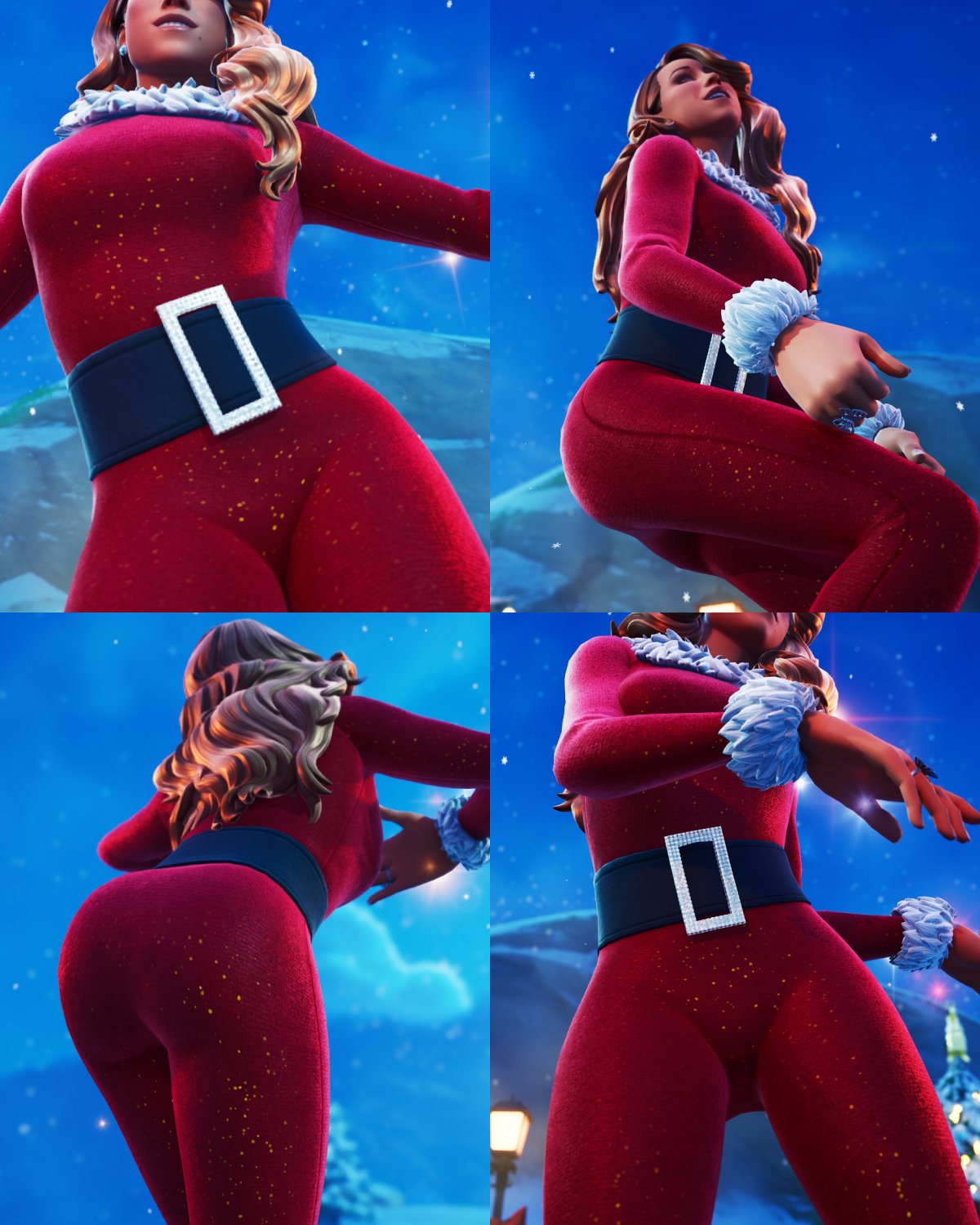 3d arms_up ass ass_focus belt big_ass big_breasts bird's-eye_view blonde_hair bottom_view breasts celebrity christmas christmas_outfit close-up closed_eyes clothed clothed_female clothes curvy dat_ass ear_piercing fortnite fortnite:_battle_royale fortniteplot from_above from_behind from_below fully_clothed game_screenshot gameplay gameplay_screenshot huge_ass jumpsuit long_hair mariah_carey mature_female night older_female open_mouth outdoors posing public real_person screencap screenshot skin_tight smile snow tan-skinned_female tan_skin thick_thighs top_view worm's-eye_view