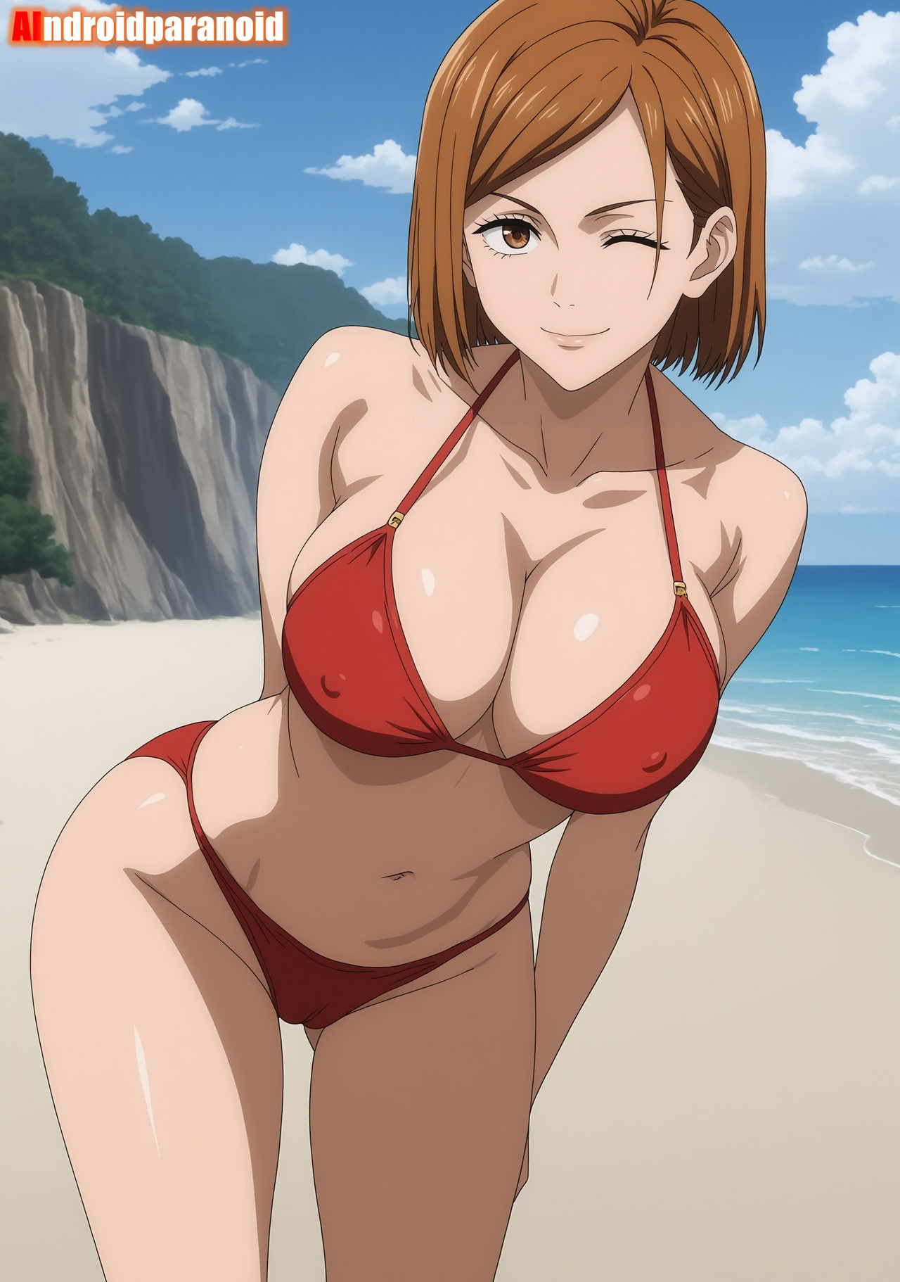 1girls, ai generated, aindroidparanoid, ass, big ass, big breasts, big butt, bikini, breasts, busty, curvy, cute, fat ass, female, female only, hair, hi res, hips, huge ass, huge breasts, human, jujutsu kaisen, kugisaki nobara, large ass, large breasts, legs, narrow waist, nobara kugisaki, slim waist, swimsuit, tagme, thick ass, thick thighs, voluptuous, waist, wide hips