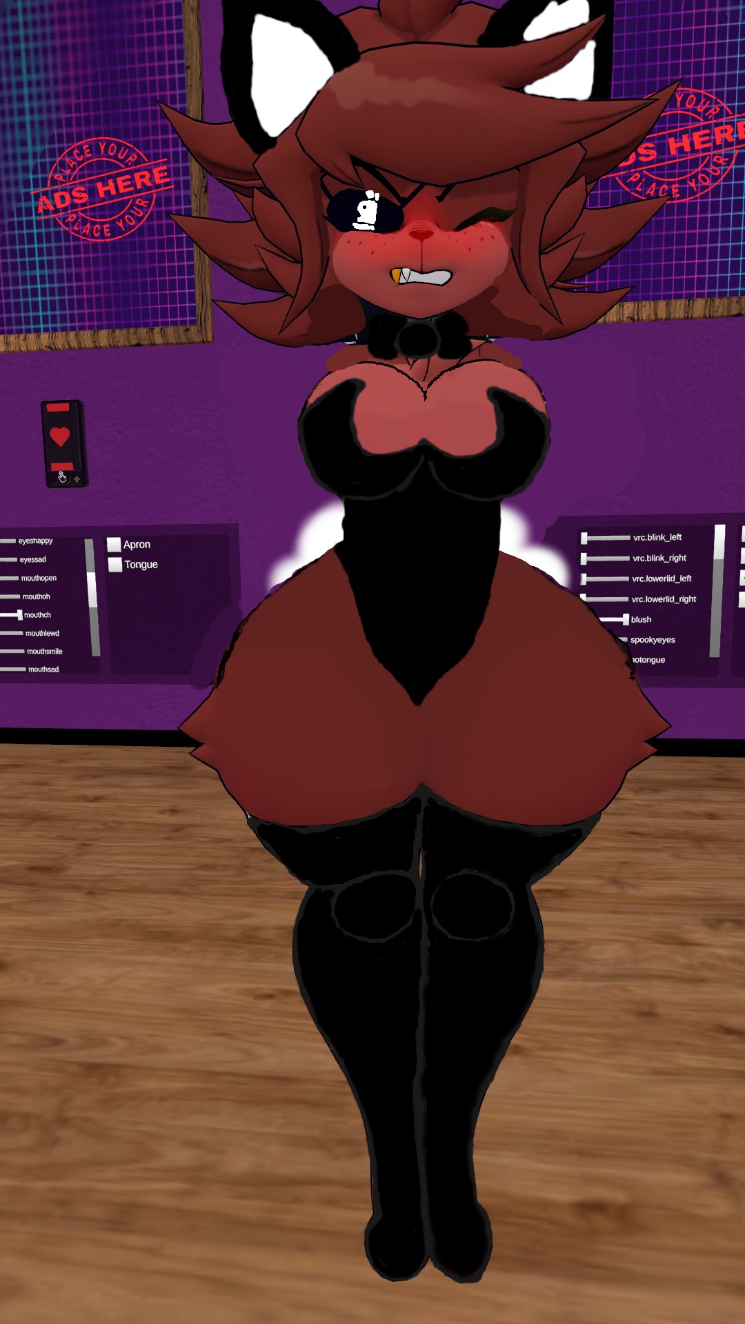 bunnygirl bunnysuit cally3d cosplay cryptiacurves embarrassed fexa fredina's_nightclub pose