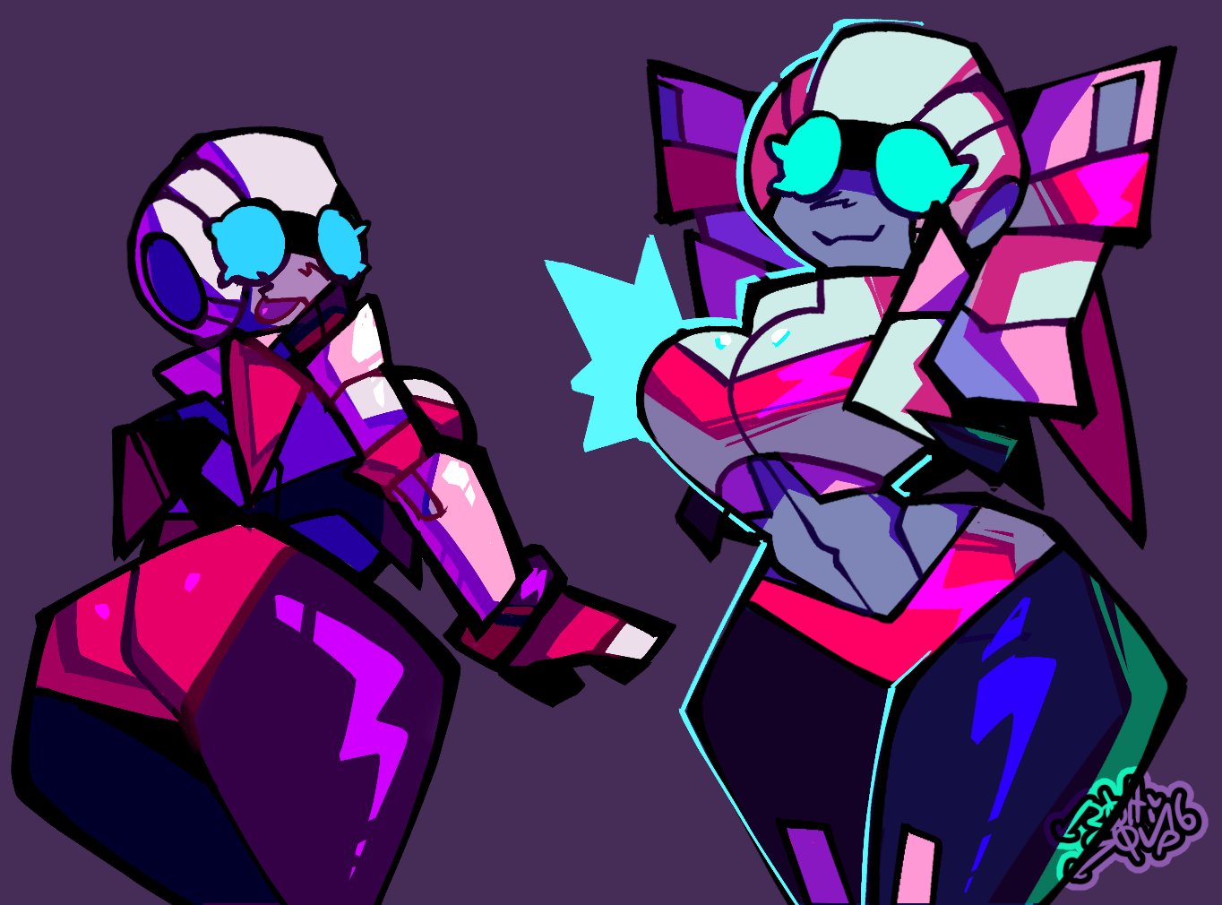 1girls, alien, alien girl, arcee, ass, ass focus, big ass, big breasts, blue eyes, breasts, female, hourglass figure, robot, robot girl, rottingsoup (artist), solo, solo female, suggestive, thick thighs, thighs, transformers