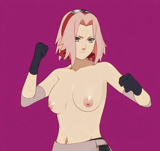 2d 2d_animation ai_assisted ai_generated animated anime anime_screencap anime_style big_breasts bouncing bouncing_breast bouncing_breasts breasts female fighting_stance jiggle jiggling jiggling_breasts large_breasts naruto naruto_shippuden ninja nipples nsfw pink_hair sakura_haruno topless